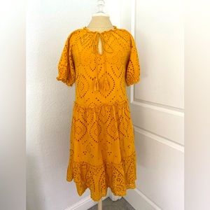 O.P.T. Mustard yellow midi dress in size small